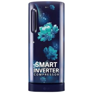 LG 224 L 5 Star Direct-Cool Smart Inverter Compressor Single-Door Refrigerator (GL-D241ABCU, Blue Charm, Base stand with Drawer, 2023 Model)